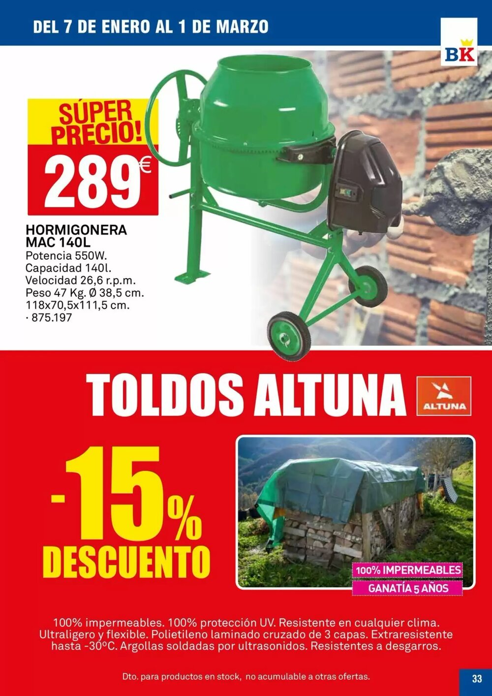 Folleto promocional de Bricoking válido desde el 07/01/2026 - Página 33.
