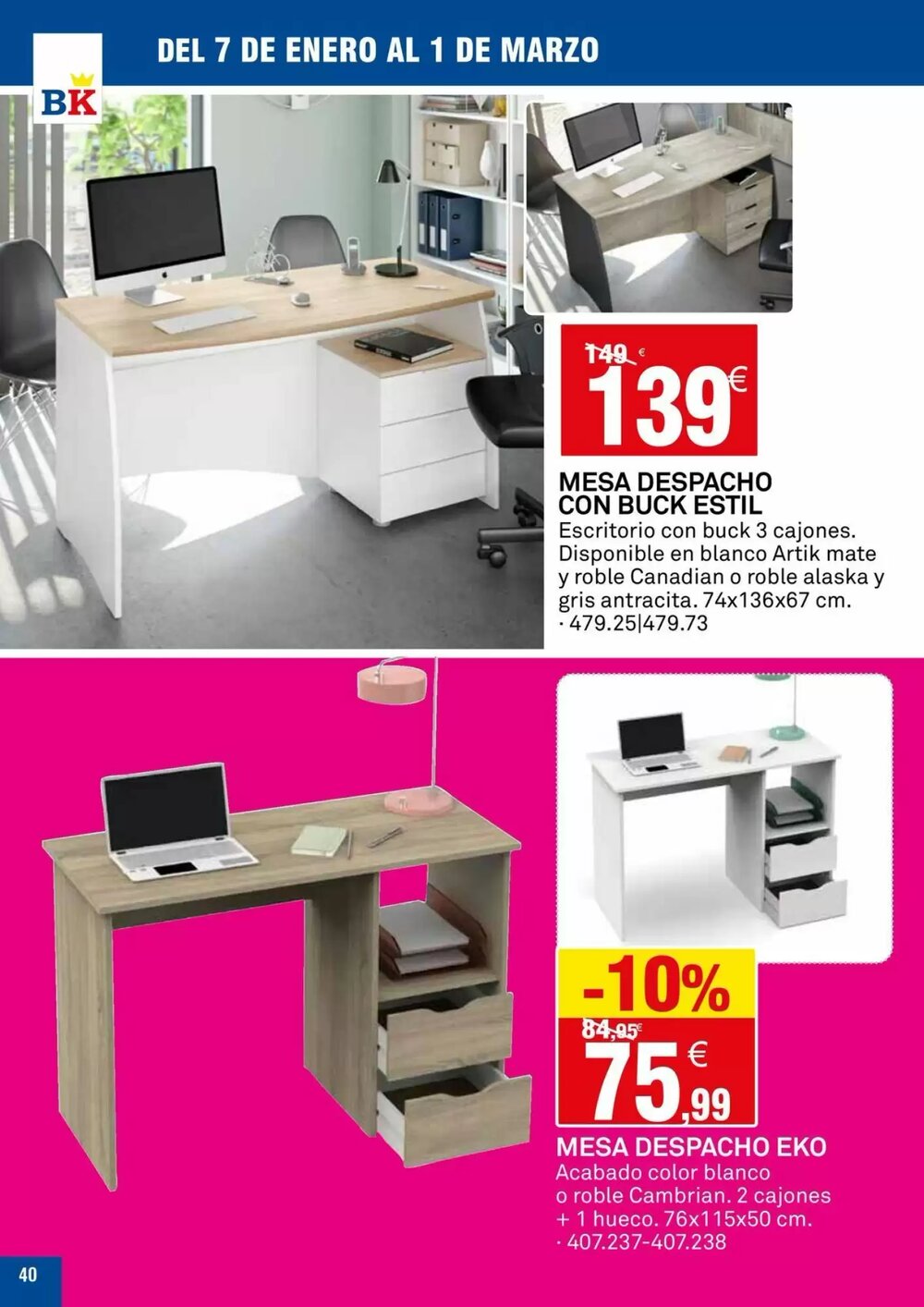 Folleto promocional de Bricoking válido desde el 07/01/2026 - Página 40.