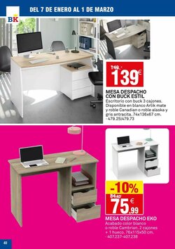 Folleto promocional de Bricoking válido desde el 07/01/2026 - Página 40.