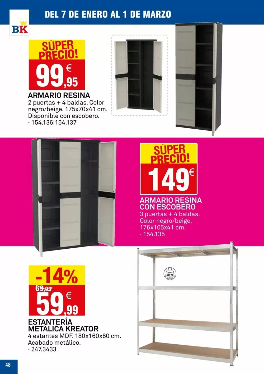 Folleto promocional de Bricoking válido desde el 07/01/2026 - Página 48.