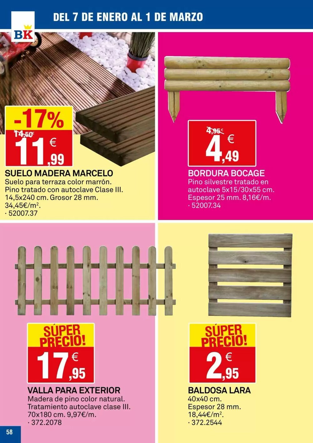 Folleto promocional de Bricoking válido desde el 07/01/2026 - Página 58.