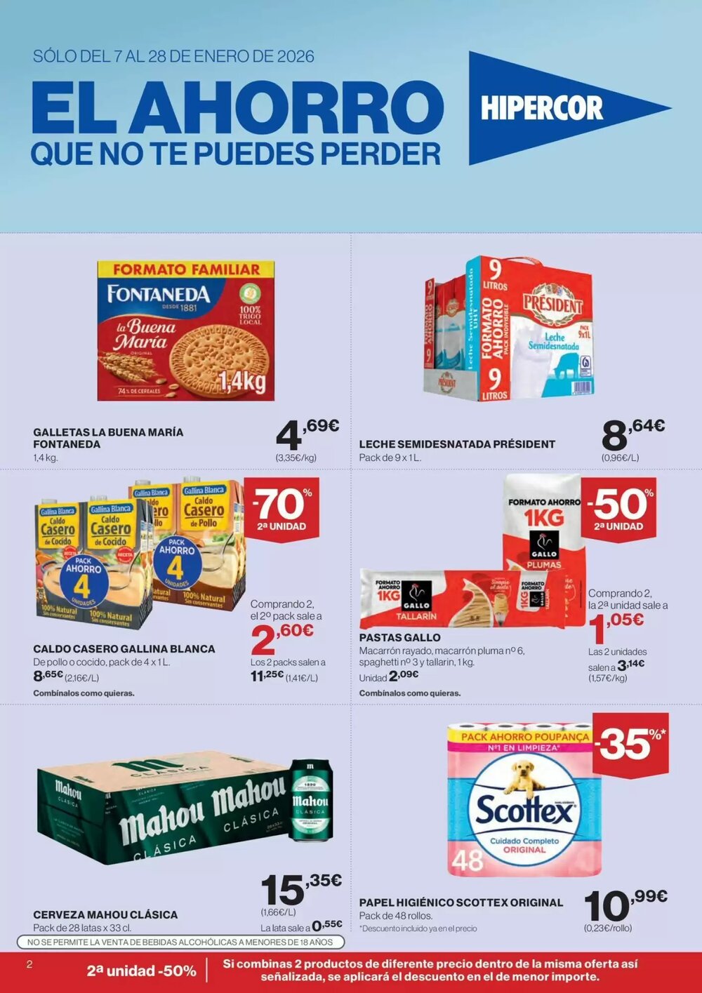Folleto promocional de Hipercor válido desde el 07/01/2026 - Página 2.