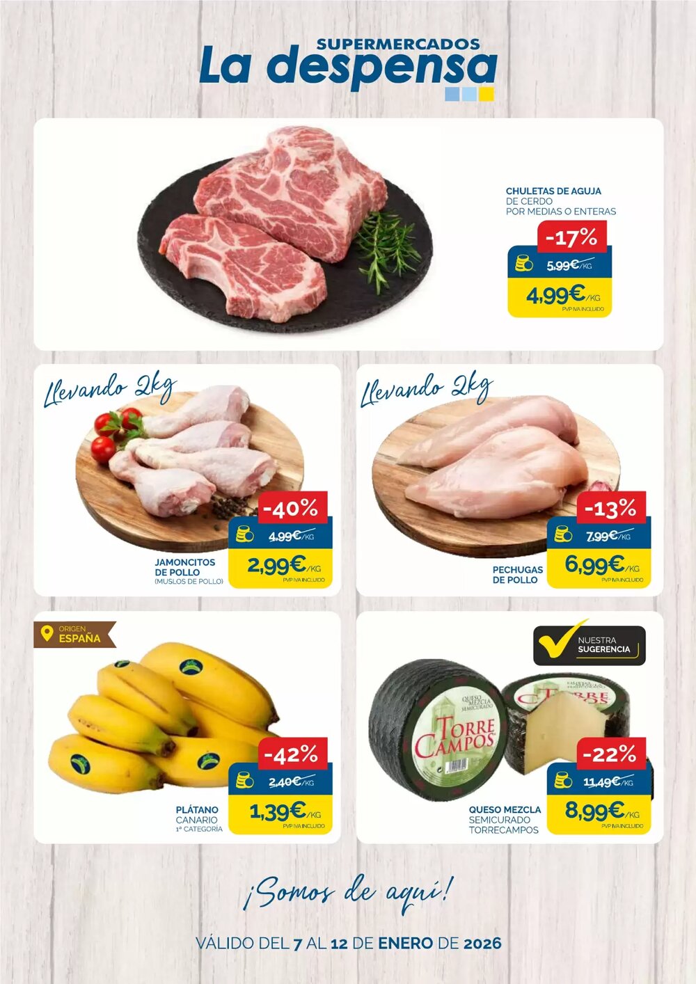 Folleto promocional de Supermercados La Despensa válido desde el 07/01/2026 - Página 1.