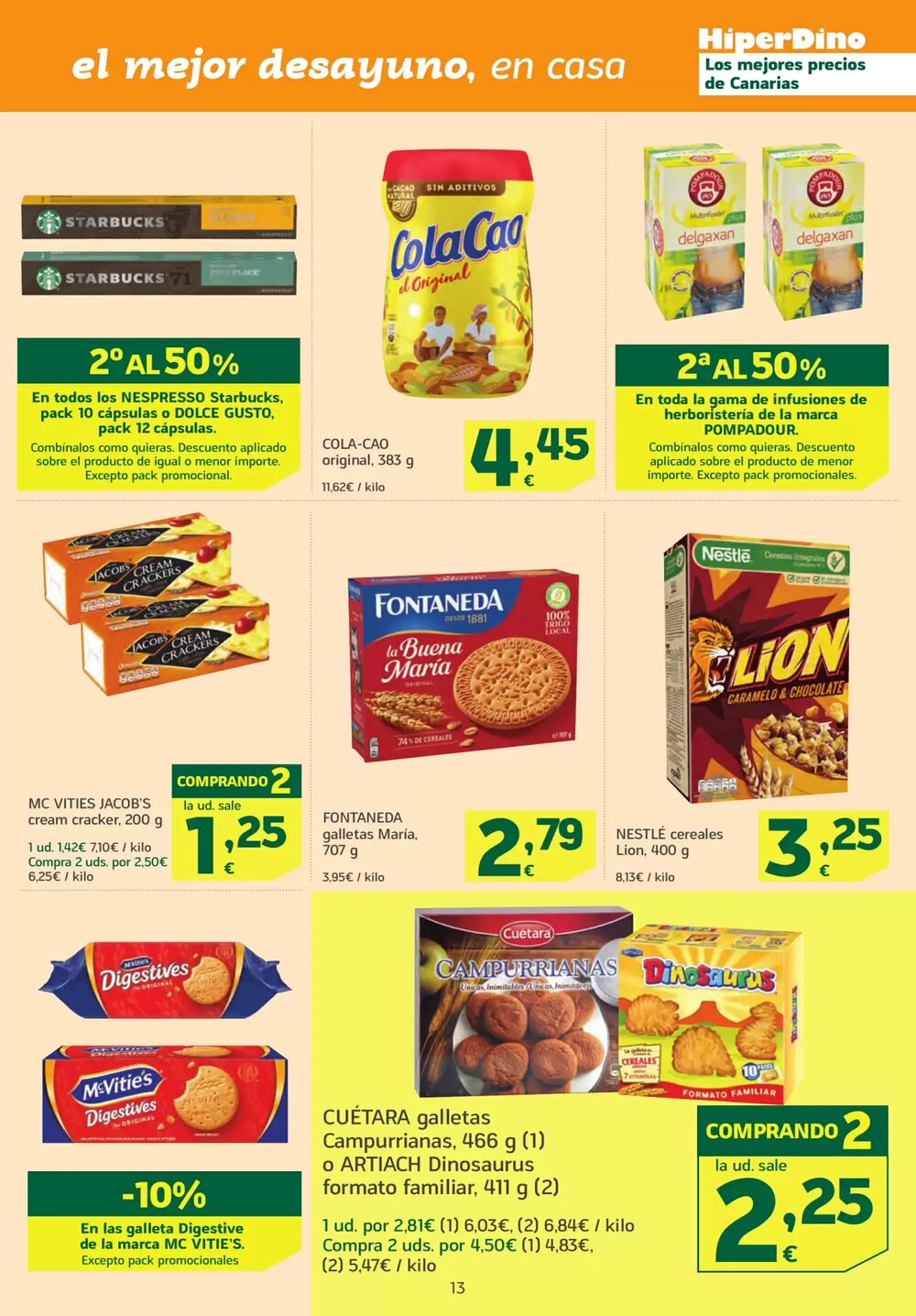 Folleto promocional de HiperDino válido desde el 07/01/2026 - Página 13.