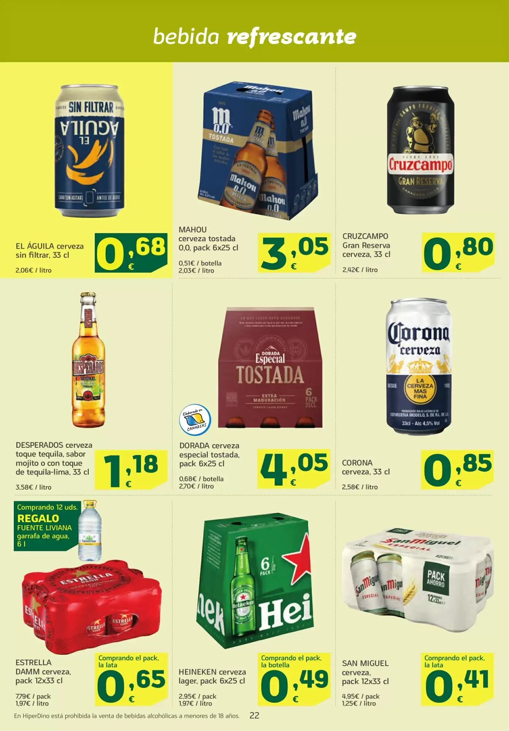 Folleto promocional de HiperDino válido desde el 07/01/2026 - Página 22.