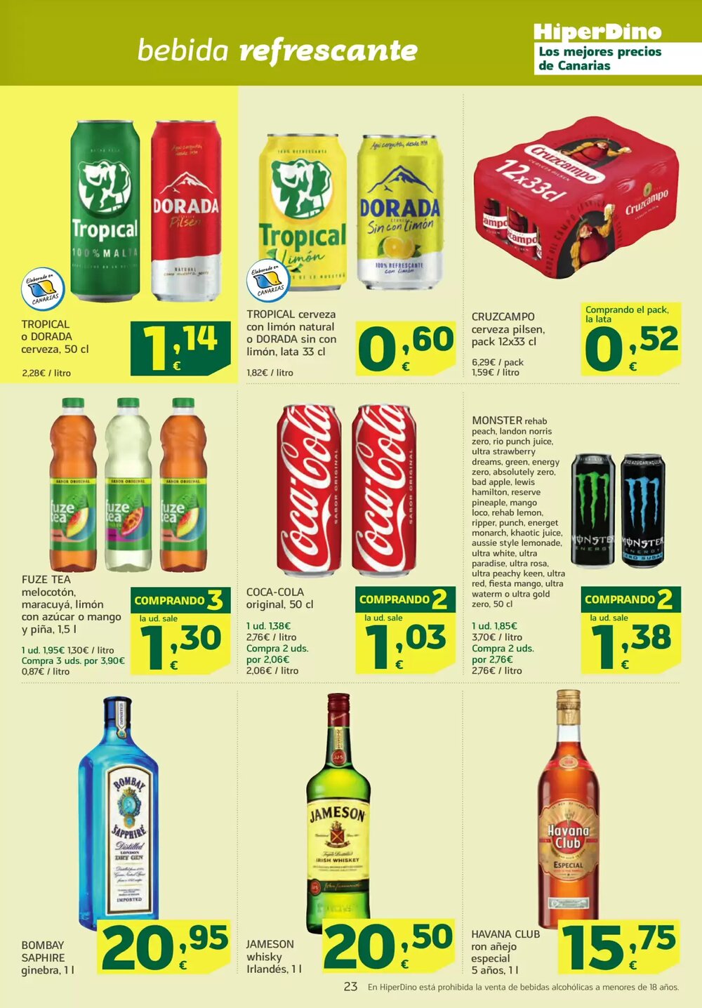 Folleto promocional de HiperDino válido desde el 07/01/2026 - Página 23.