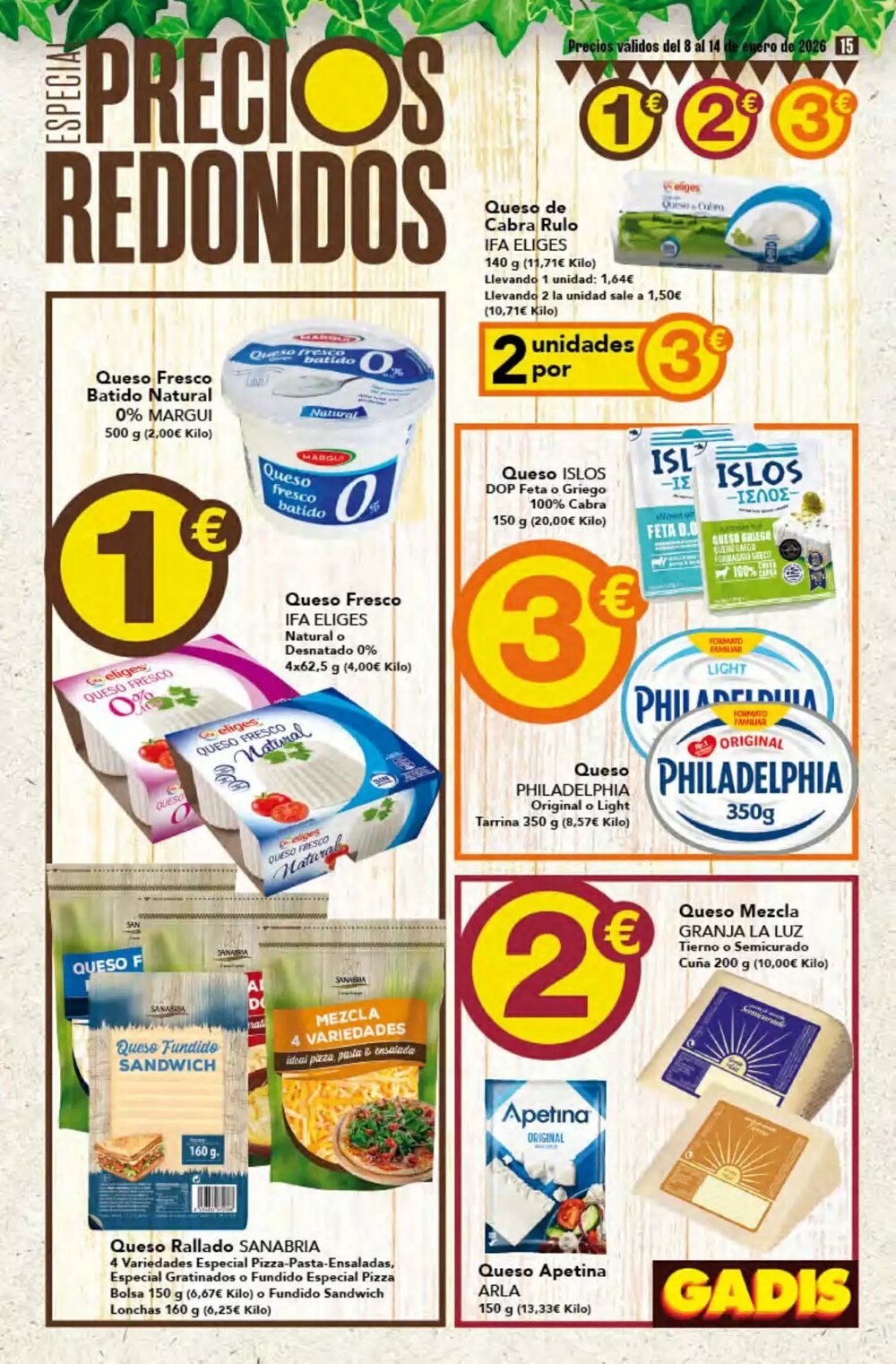 Folleto promocional de Gadis válido desde el 08/01/2026 - Página 15.