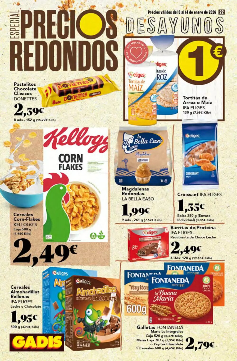 Folleto promocional de Gadis válido desde el 08/01/2026 - Página 22.