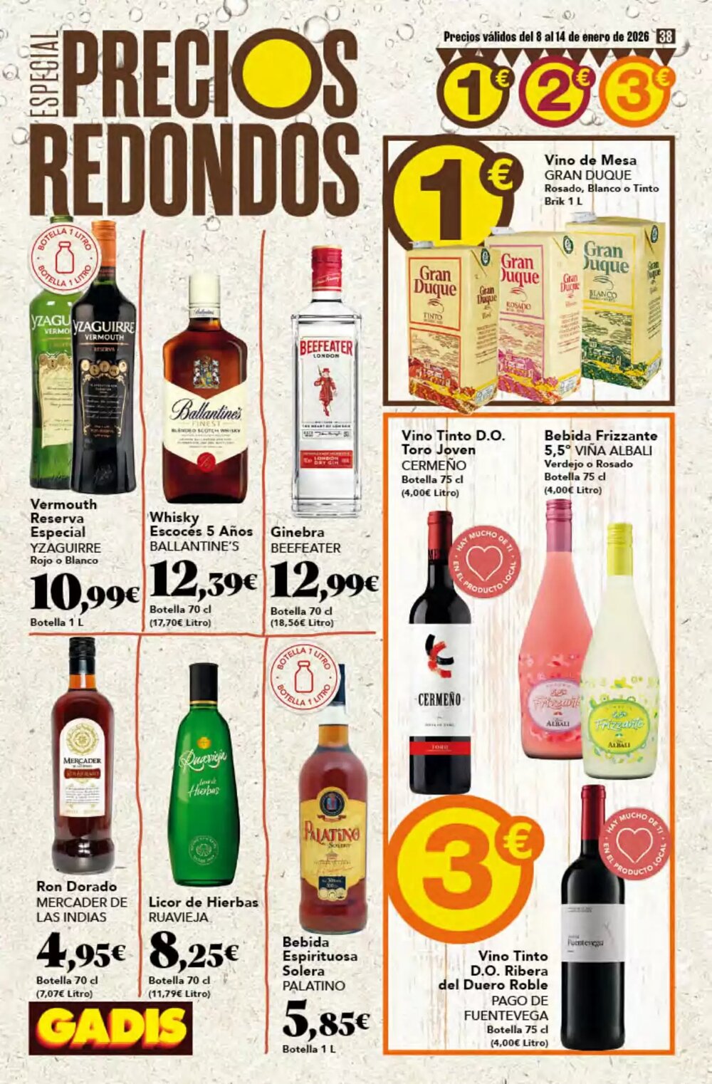 Folleto promocional de Gadis válido desde el 08/01/2026 - Página 38.