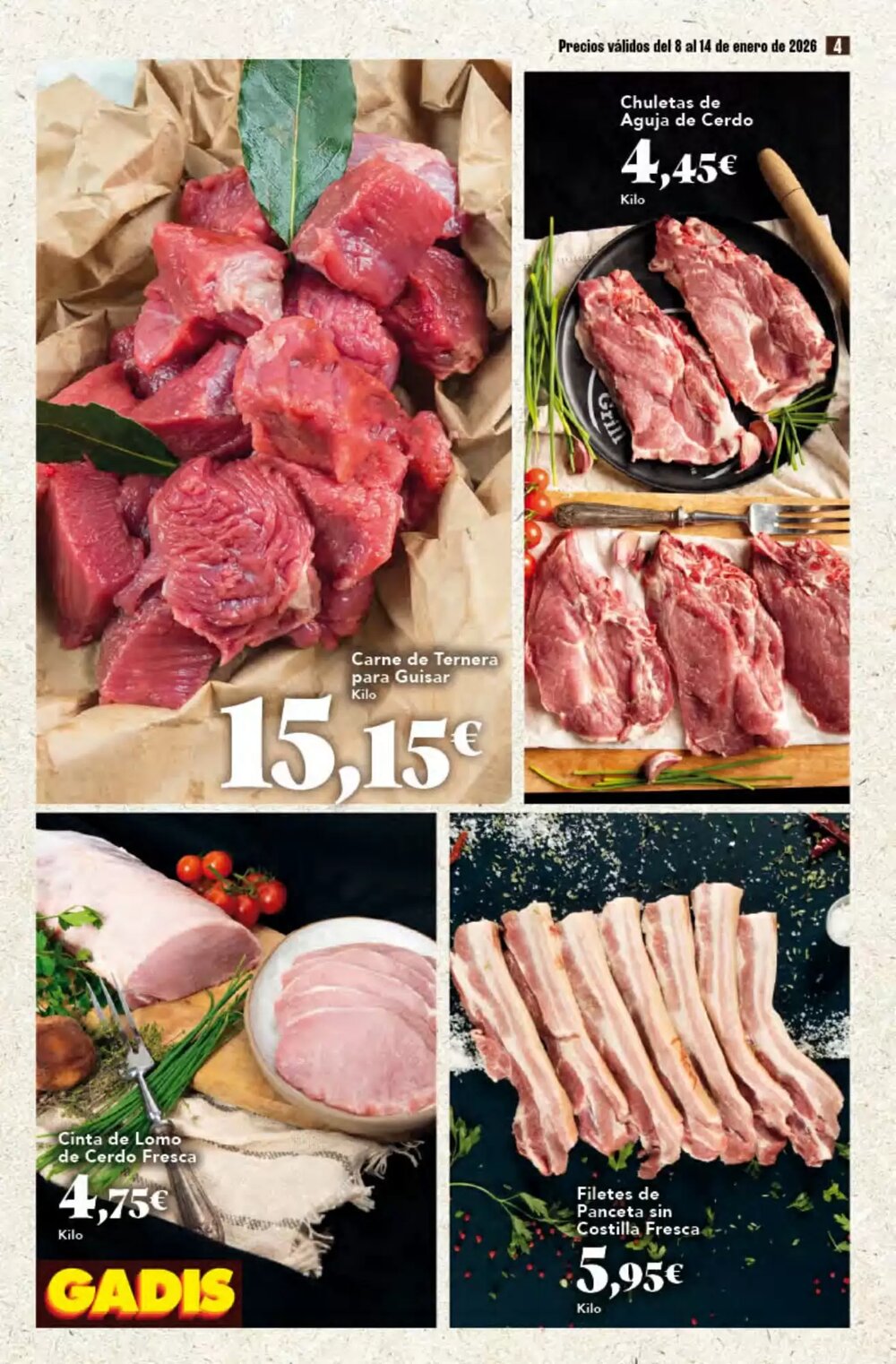 Folleto promocional de Gadis válido desde el 08/01/2026 - Página 4.