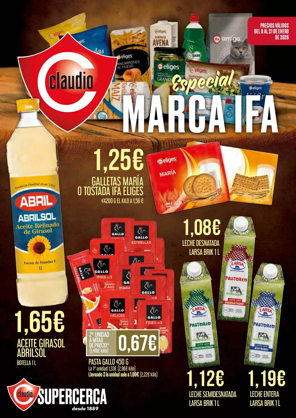 Folleto promocional de Claudio válido desde el 08/01/2026 - Página 1.