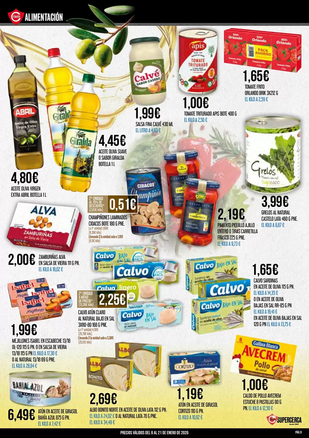 Folleto promocional de Claudio válido desde el 08/01/2026 - Página 9.