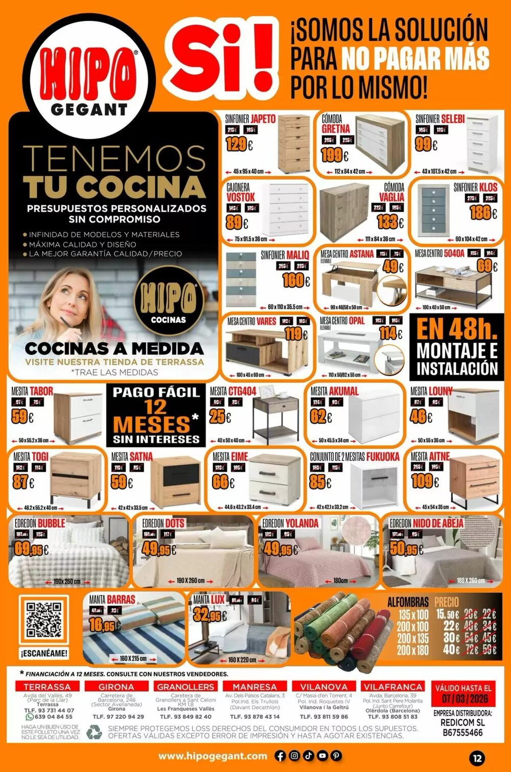 Folleto promocional de Hipo Gegant válido desde el 08/01/2026 - Página 12.