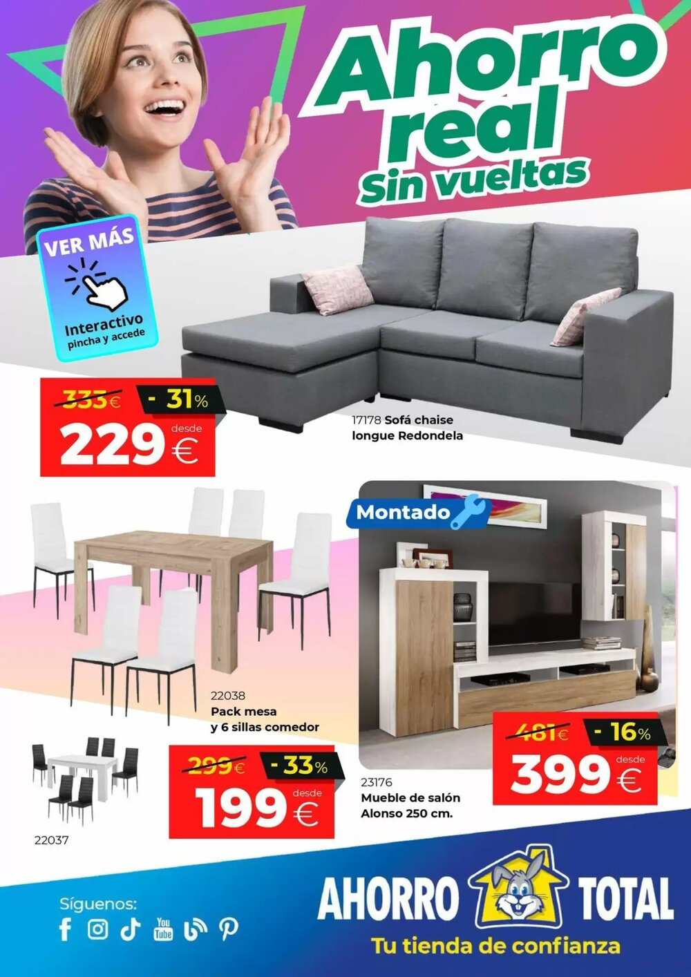 Folleto promocional de Ahorro Total válido desde el 08/01/2026 - Página 1.