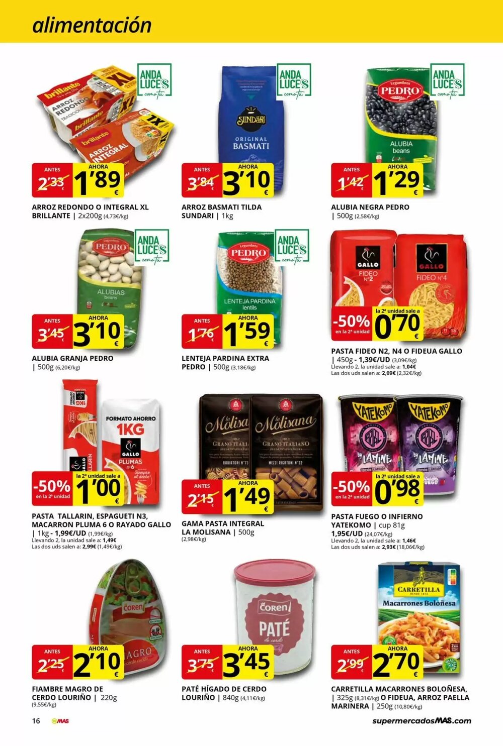 Folleto promocional de MAS válido desde el 08/01/2026 - Página 16.