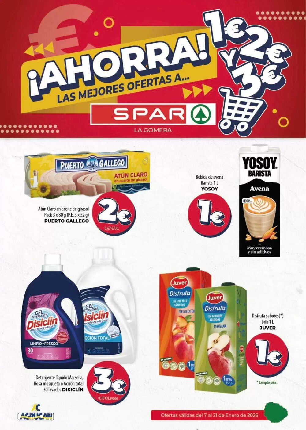 Folleto promocional de Spar Tenerife válido desde el 08/01/2026 - Página 1.
