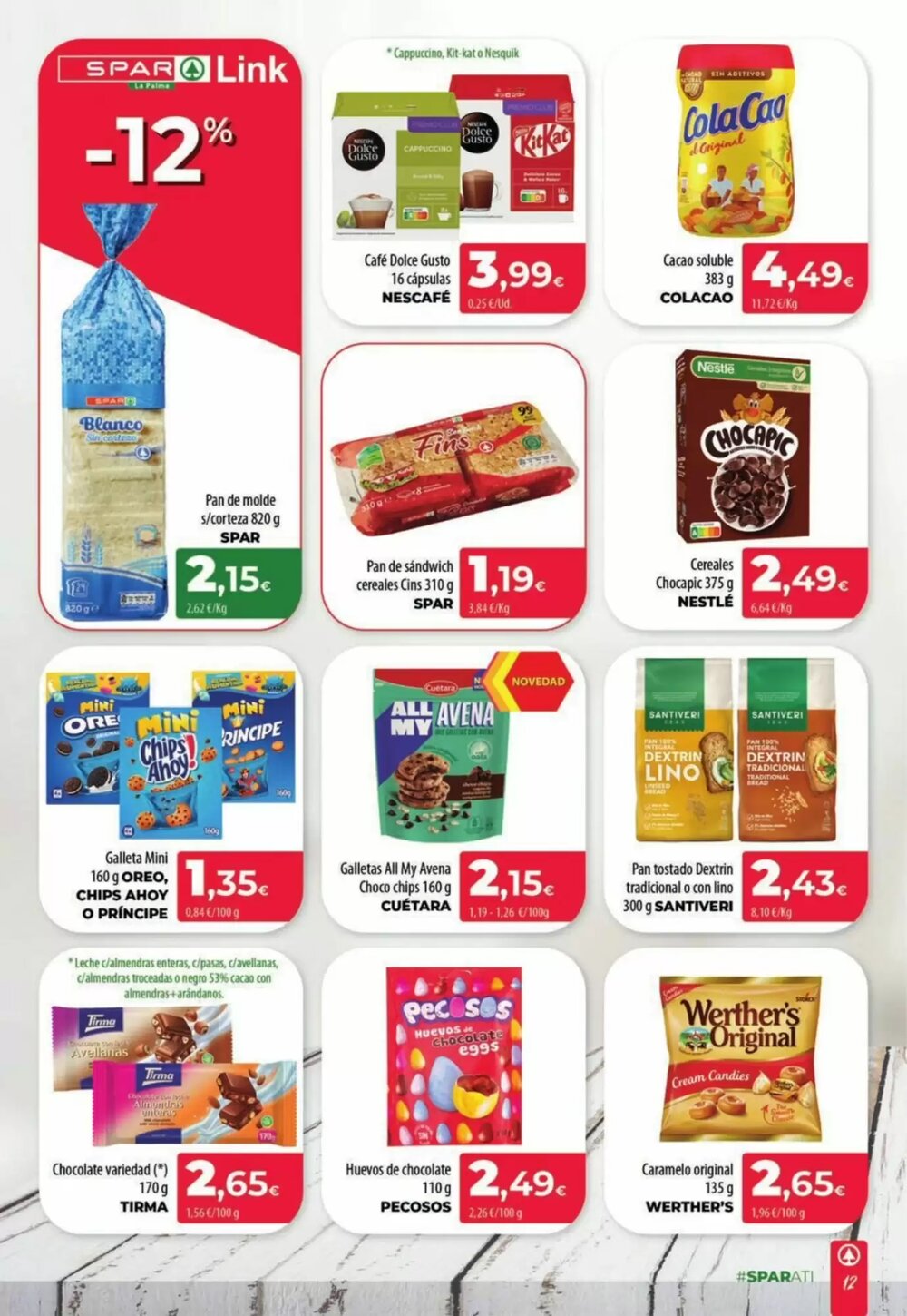 Folleto promocional de Spar La Palma válido desde el 08/01/2026 - Página 12.