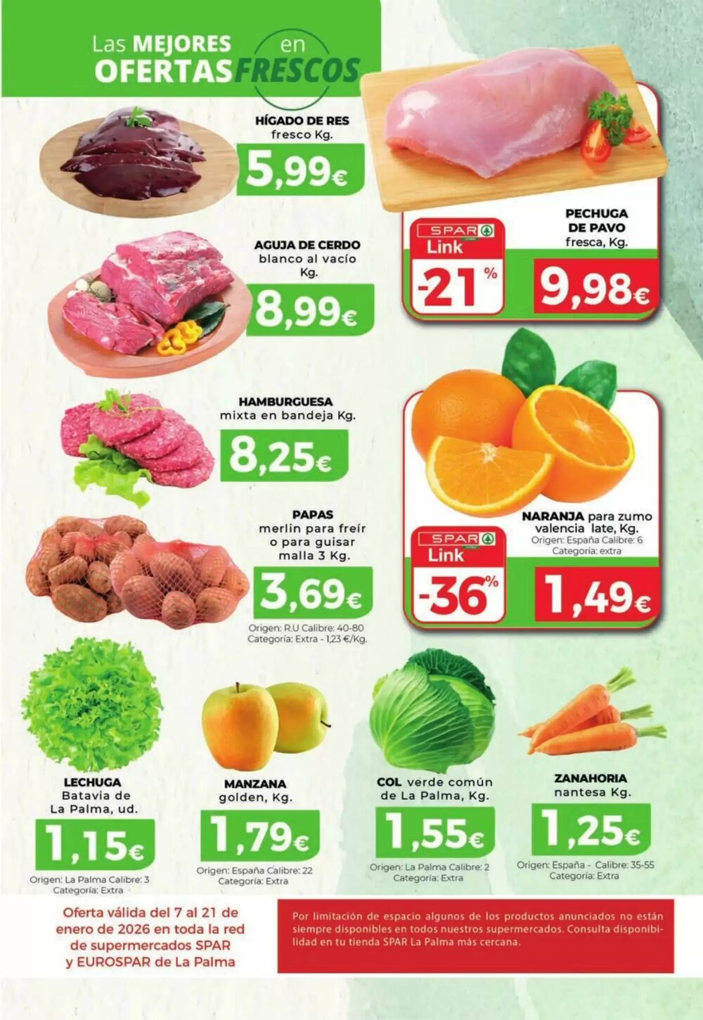 Folleto promocional de Spar La Palma válido desde el 08/01/2026 - Página 16.