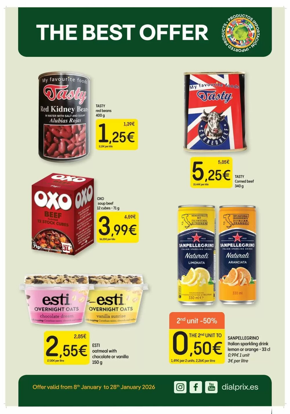 Folleto promocional de Dialprix válido desde el 08/01/2026 - Página 1.