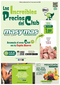 Folleto promocional de Masymas válido desde el 08/01/2026