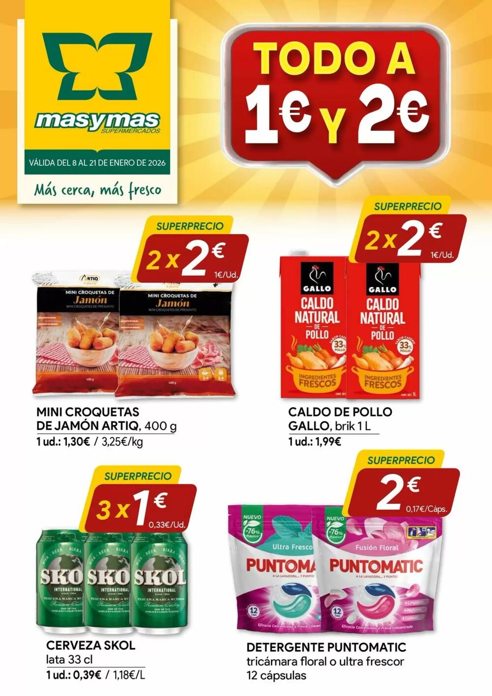 Folleto promocional de Masymas válido desde el 08/01/2026 - Página 1.