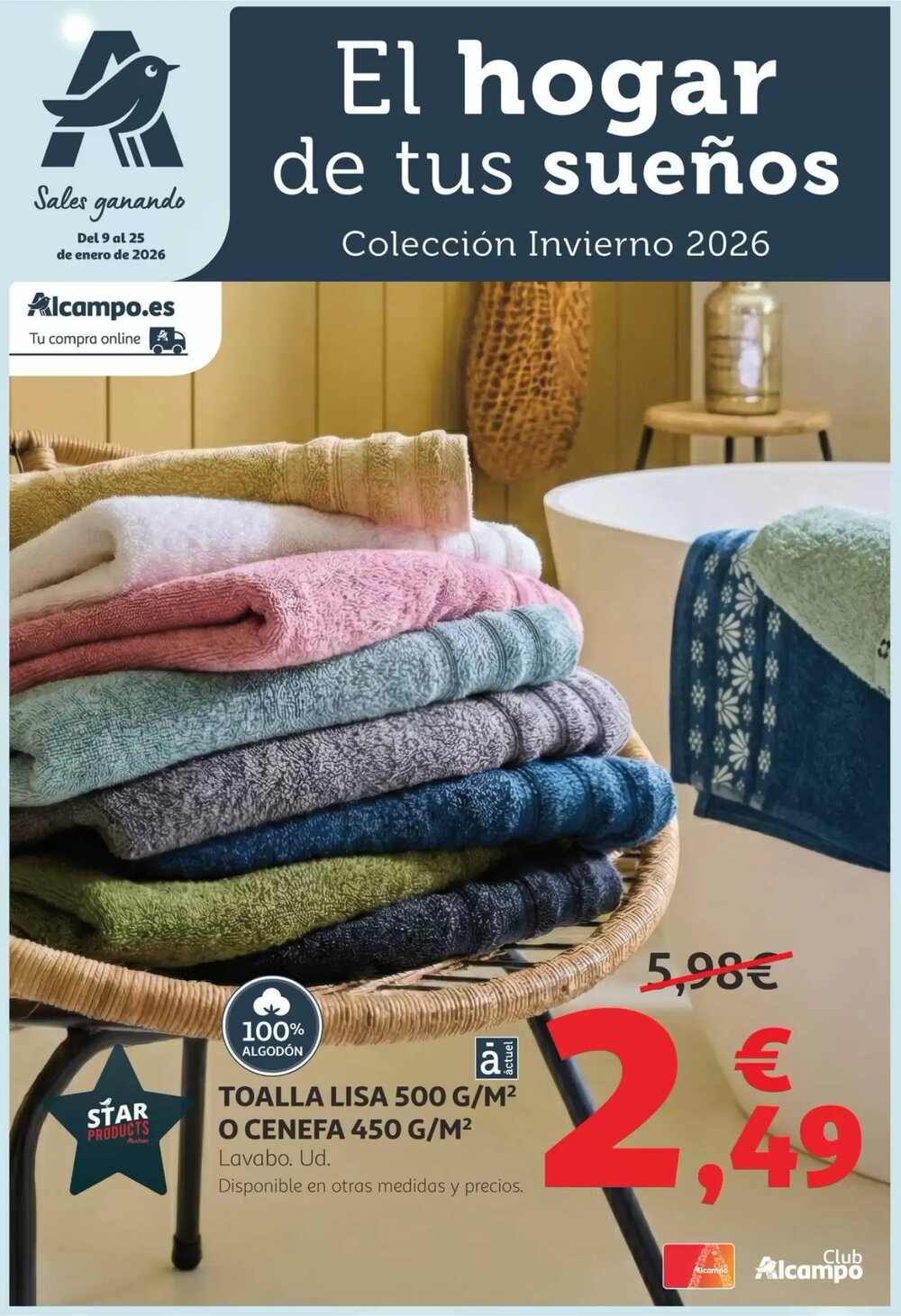 Folleto promocional de Alcampo válido desde el 09/01/2026 - Página 1.