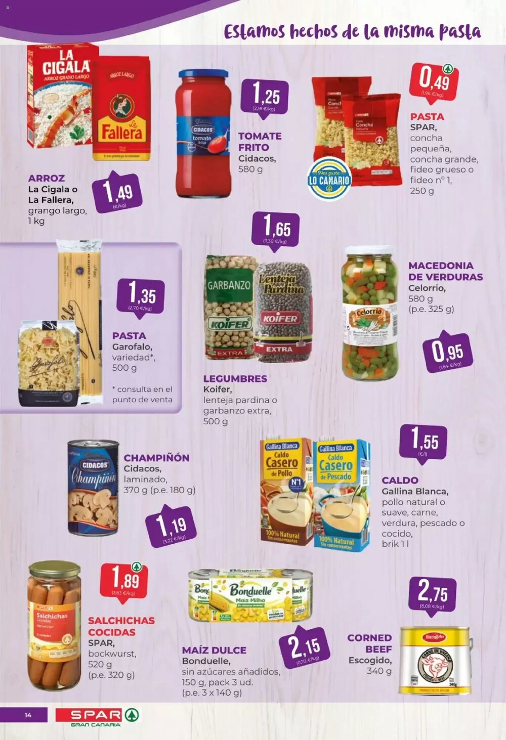 Folleto promocional de SPAR Gran Canaria válido desde el 09/01/2026 - Página 14.