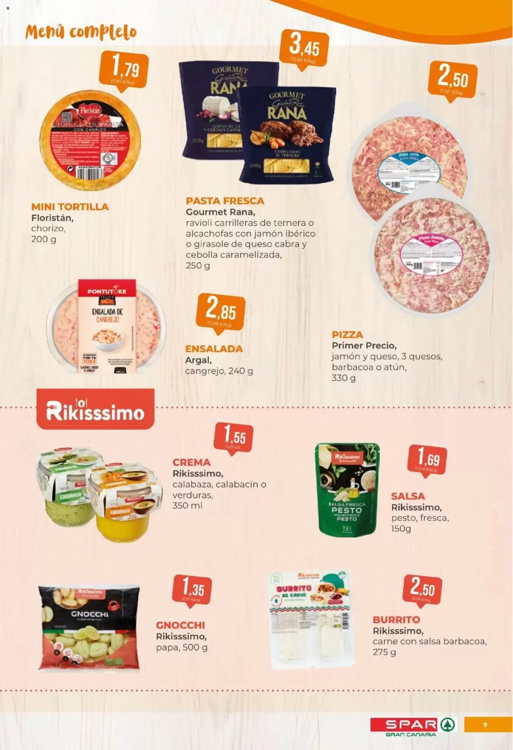 Folleto promocional de SPAR Gran Canaria válido desde el 09/01/2026 - Página 9.