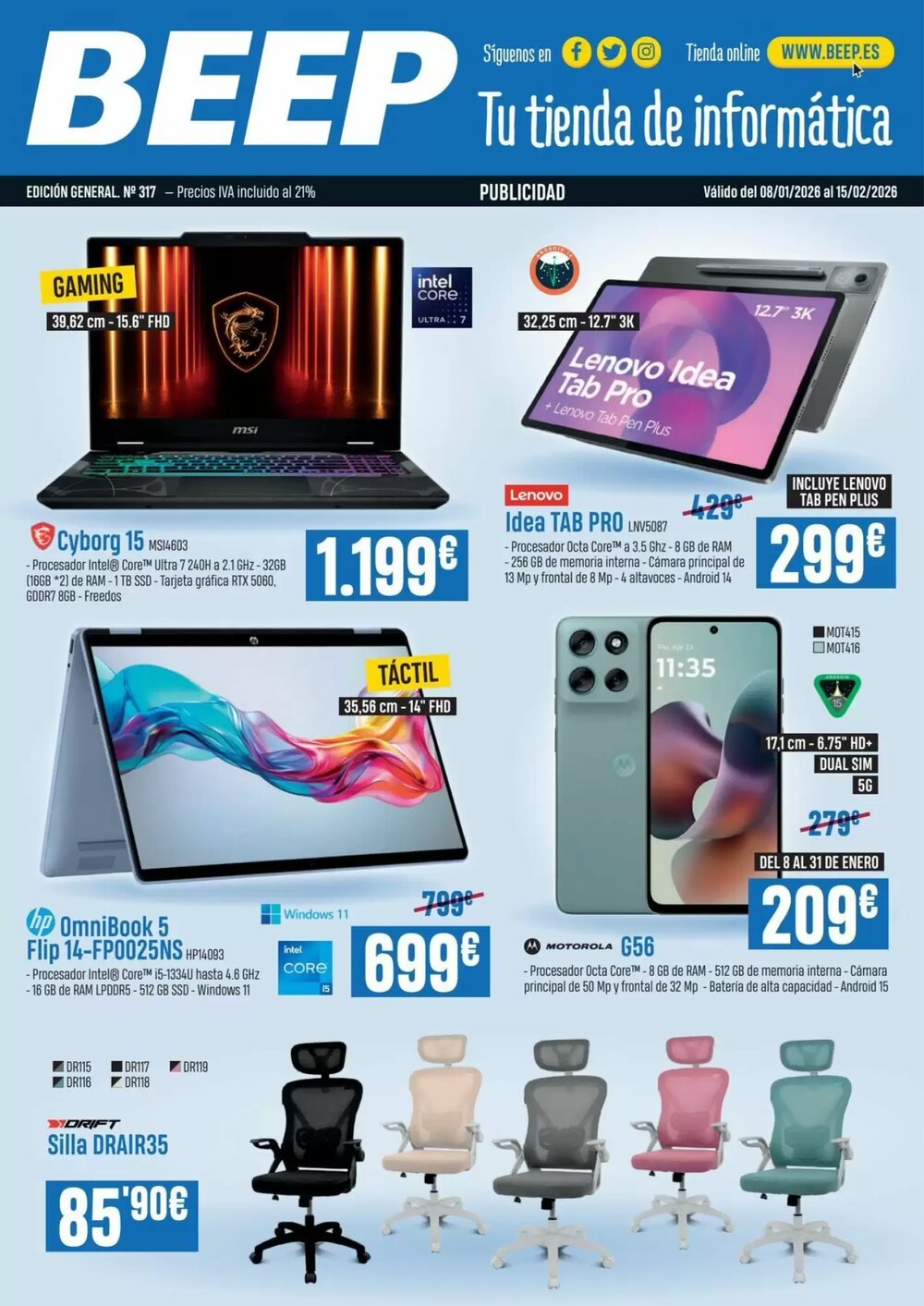 Folleto promocional de Beep válido desde el 09/01/2026 - Página 1.