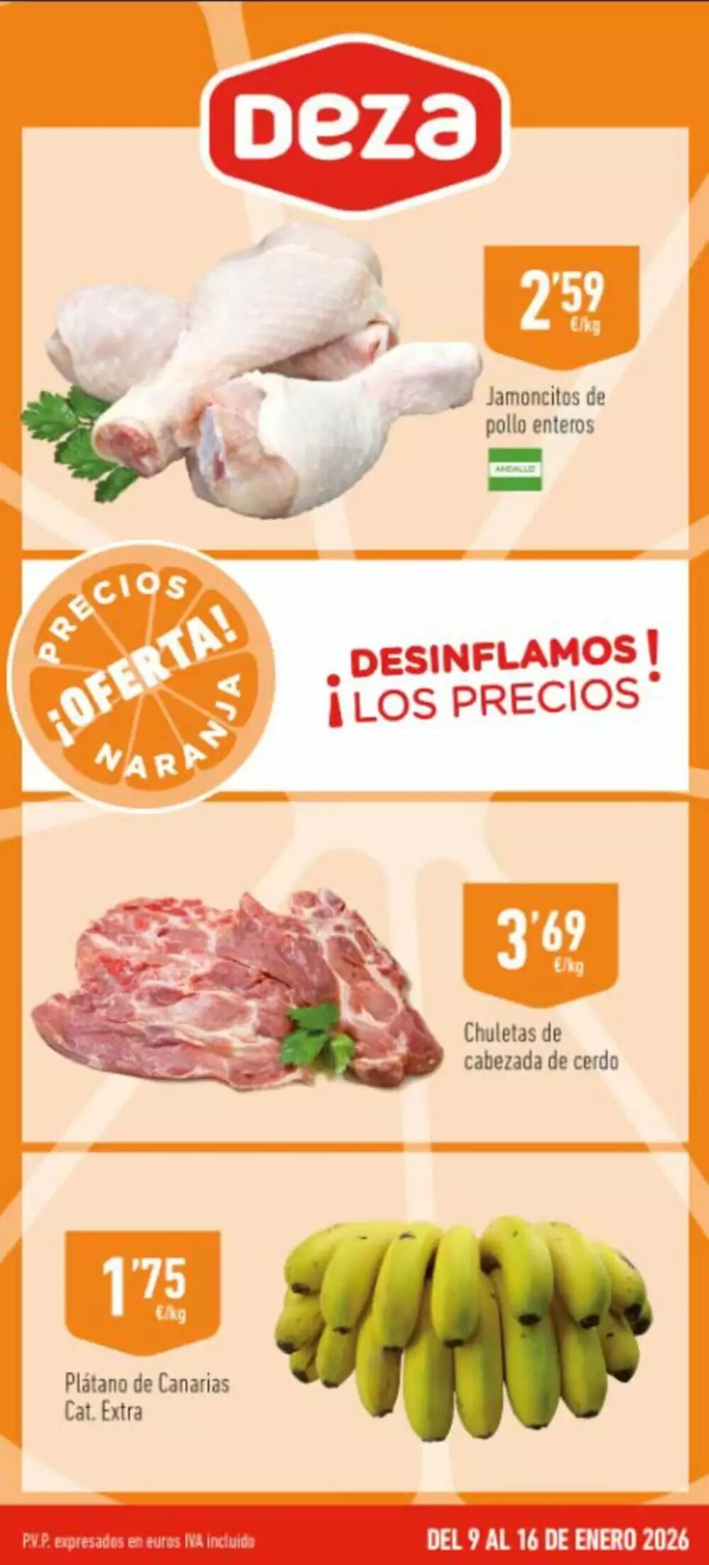 Folleto promocional de Supermercados Deza válido desde el 09/01/2026 - Página 1.