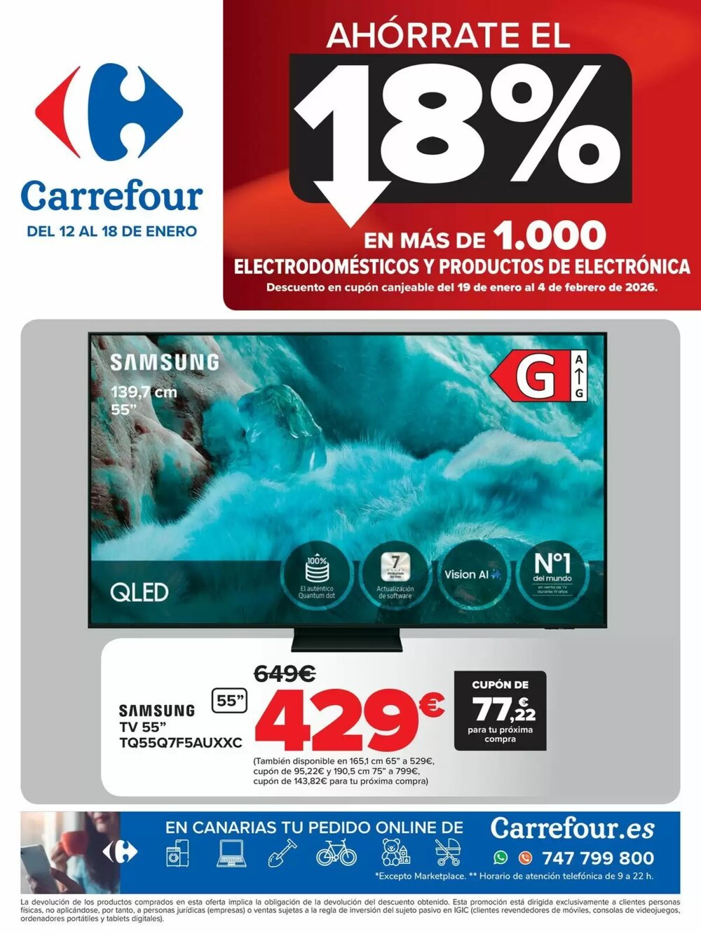 Folleto promocional de Carrefour válido desde el 12/01/2026 - Página 1.