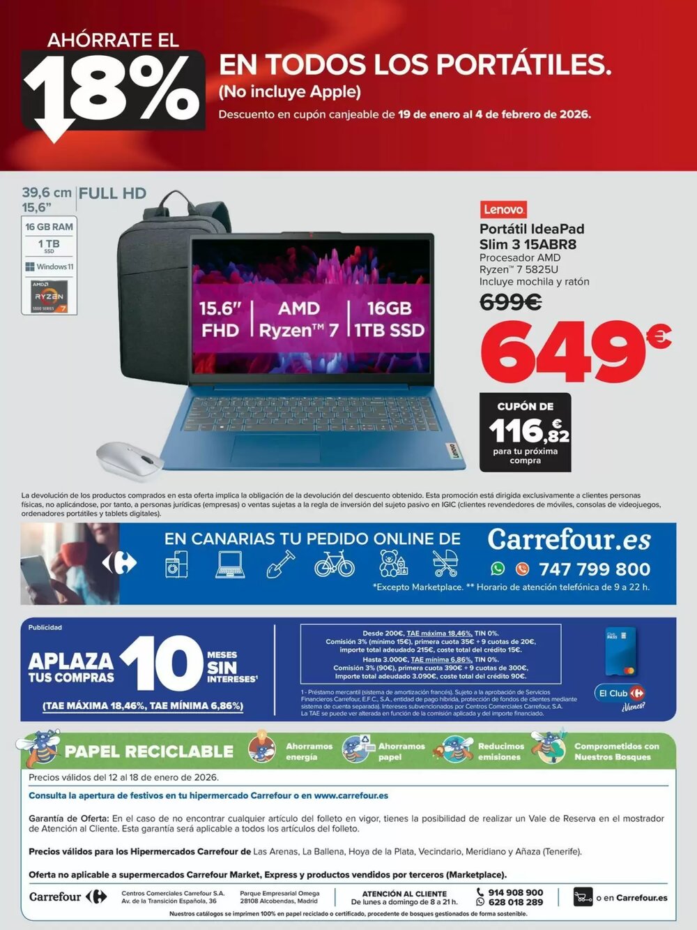 Folleto promocional de Carrefour válido desde el 12/01/2026 - Página 16.