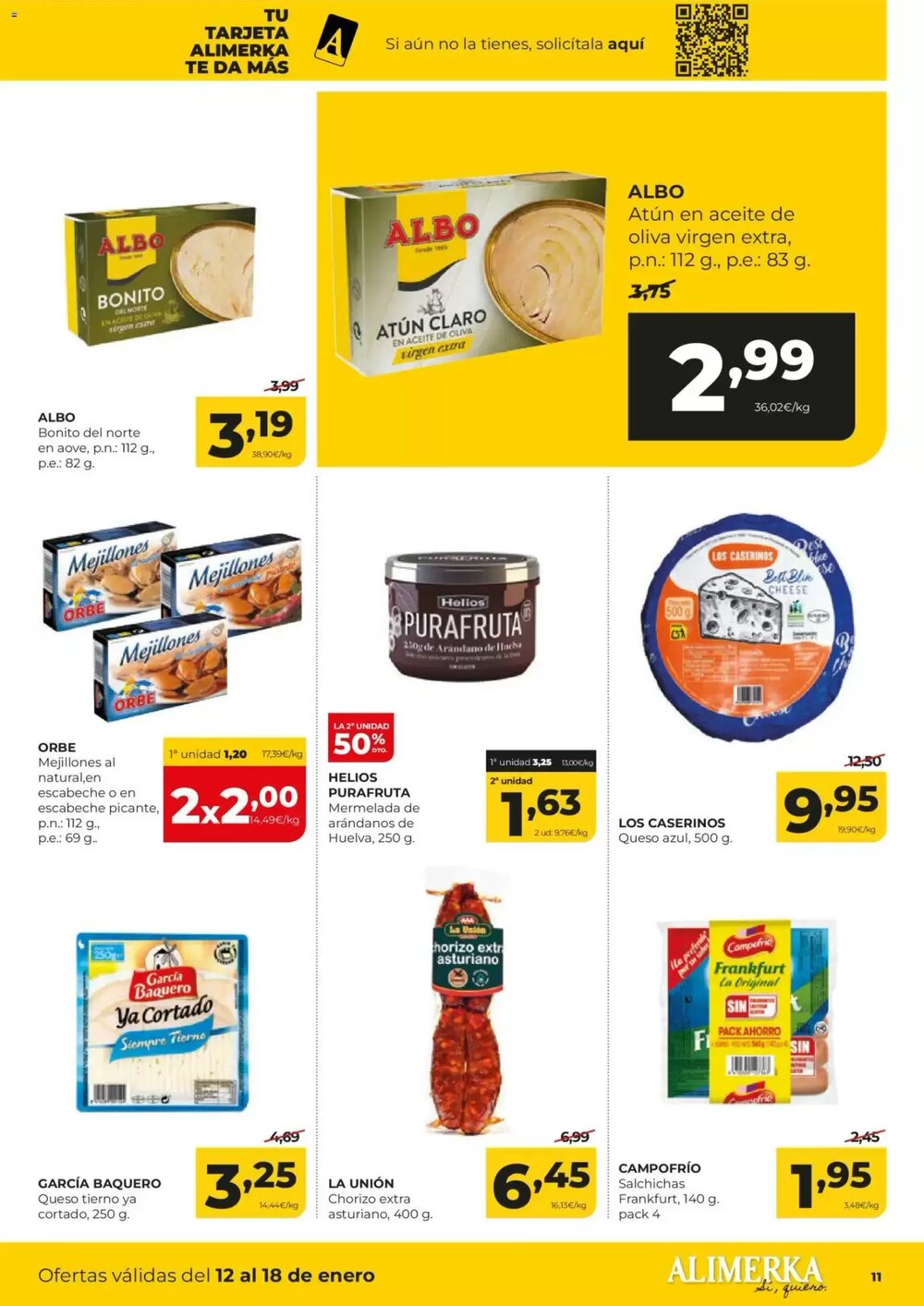 Folleto promocional de Alimerka válido desde el 12/01/2026 - Página 11.