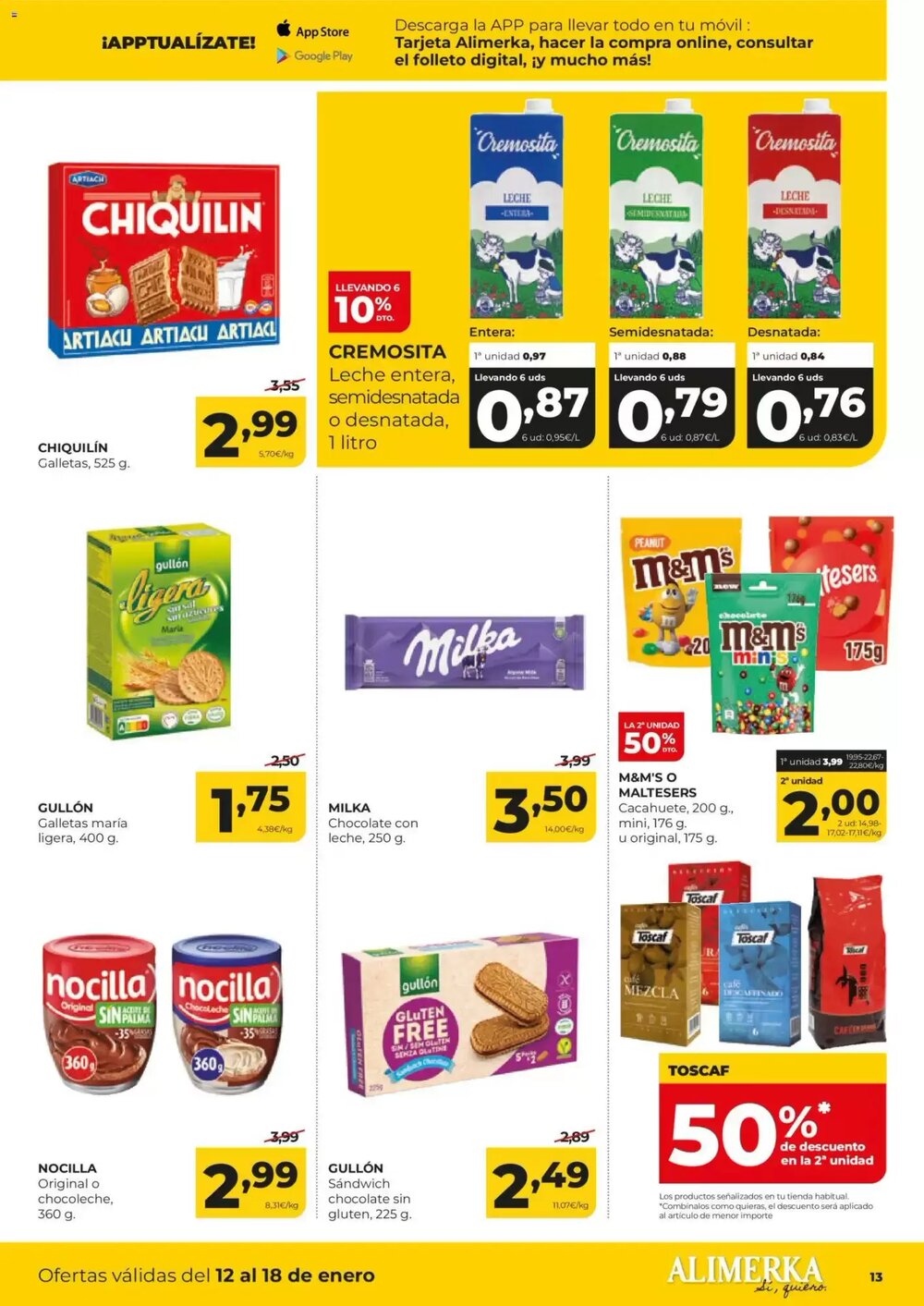 Folleto promocional de Alimerka válido desde el 12/01/2026 - Página 13.