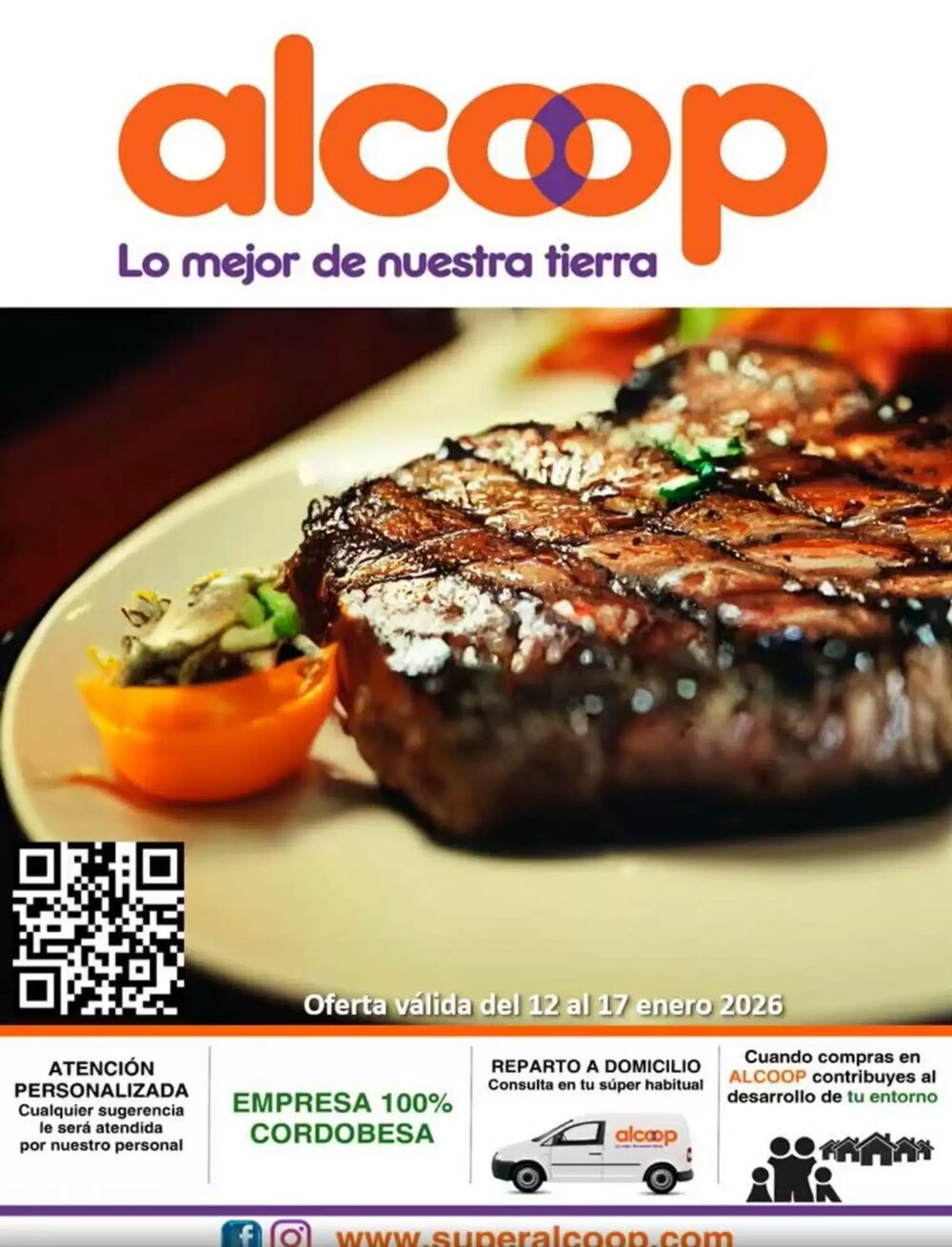 Folleto promocional de Super Alcoop válido desde el 12/01/2026 - Página 1.
