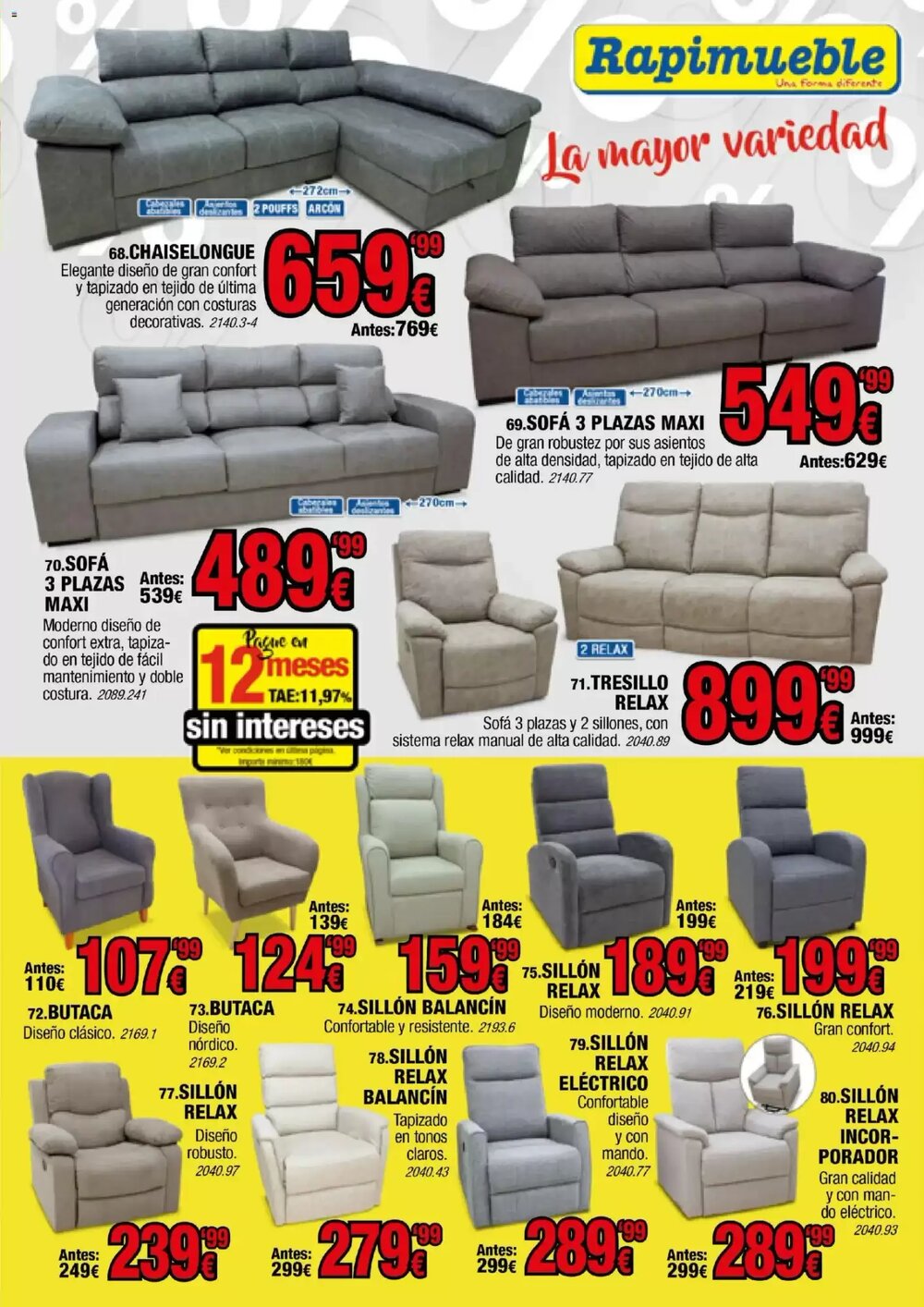 Folleto promocional de Rapimueble válido desde el 12/01/2026 - Página 9.