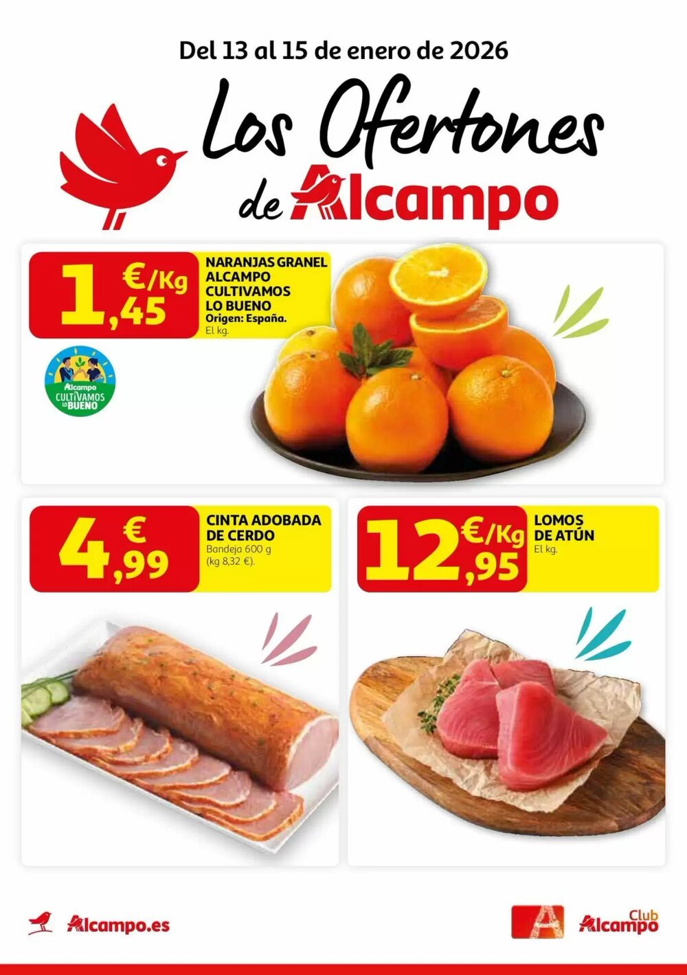 Folleto promocional de Alcampo válido desde el 13/01/2026 - Página 1.