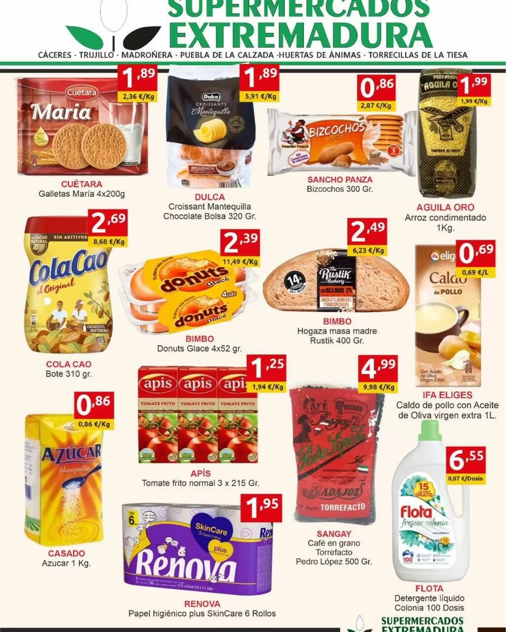 Folleto promocional de Supermercados Extremadura válido desde el 14/01/2026 - Página 1.