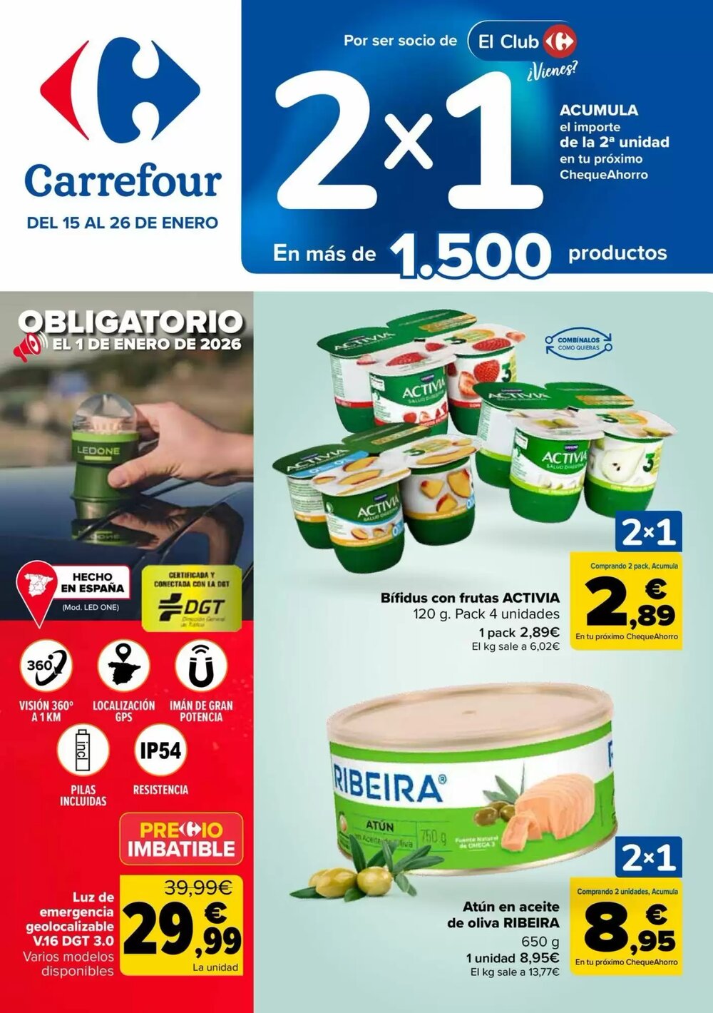 Folleto promocional de Carrefour válido desde el 15/01/2026 - Página 1.