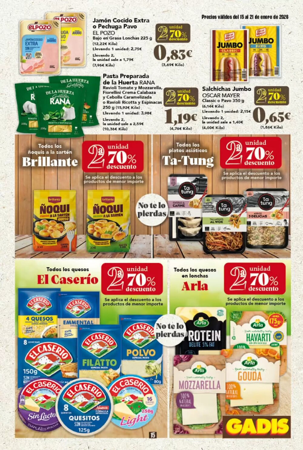 Folleto promocional de Gadis válido desde el 15/01/2026 - Página 15.