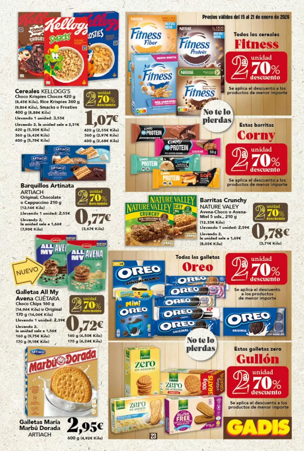 Folleto promocional de Gadis válido desde el 15/01/2026 - Página 23.