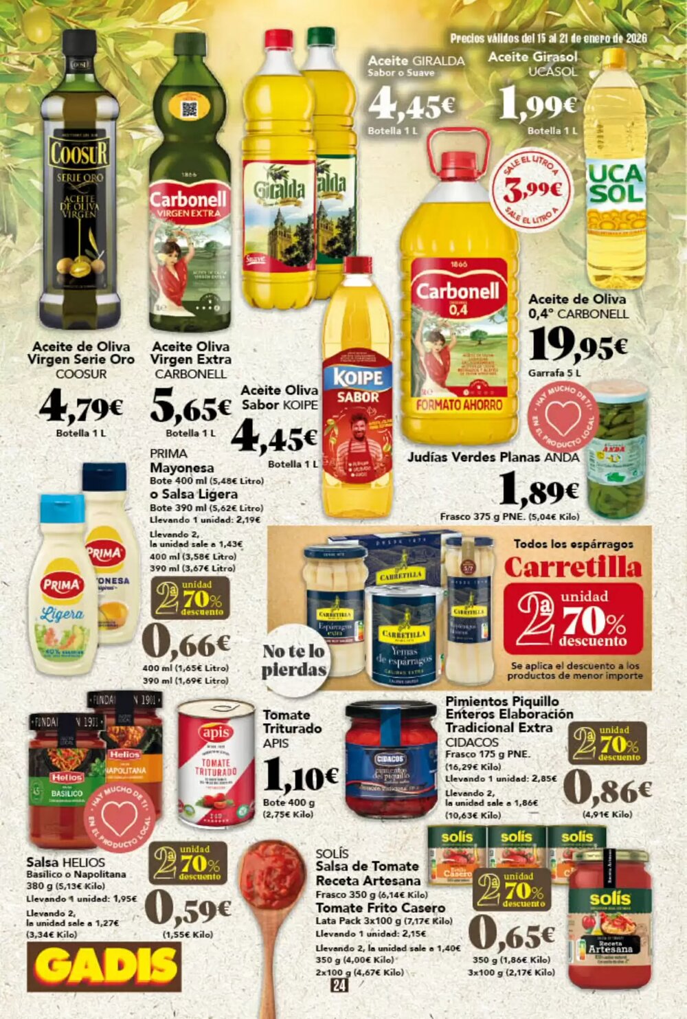 Folleto promocional de Gadis válido desde el 15/01/2026 - Página 24.