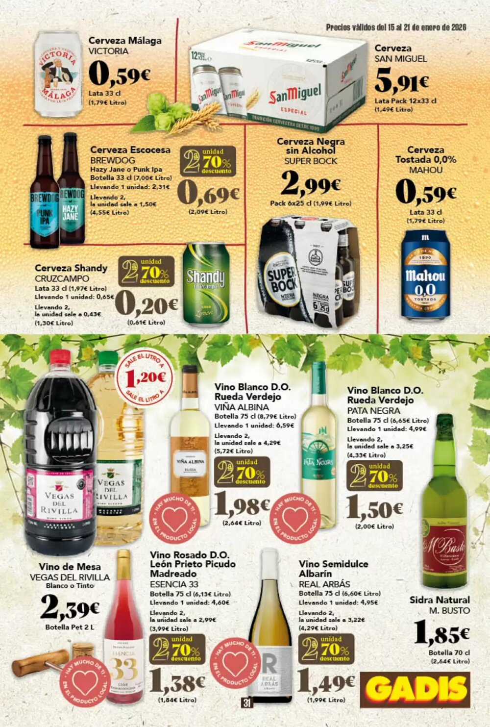 Folleto promocional de Gadis válido desde el 15/01/2026 - Página 31.
