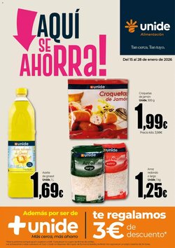 Folleto promocional de Unide Supermercados válido desde el 15/01/2026 - Página 1.