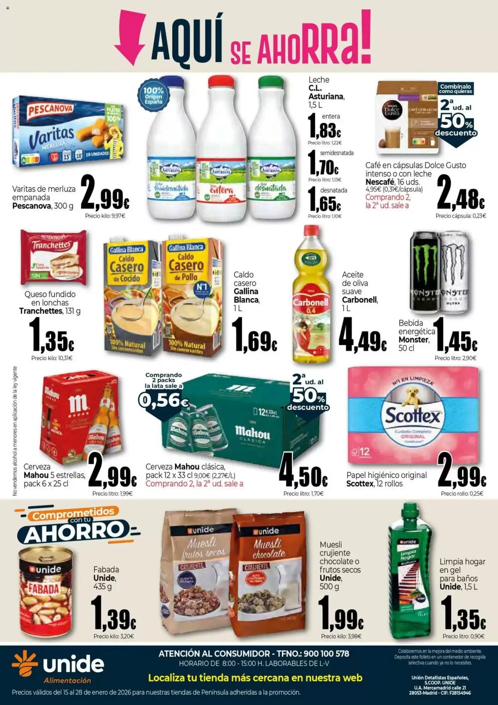 Folleto promocional de Unide Supermercados válido desde el 15/01/2026 - Página 2.