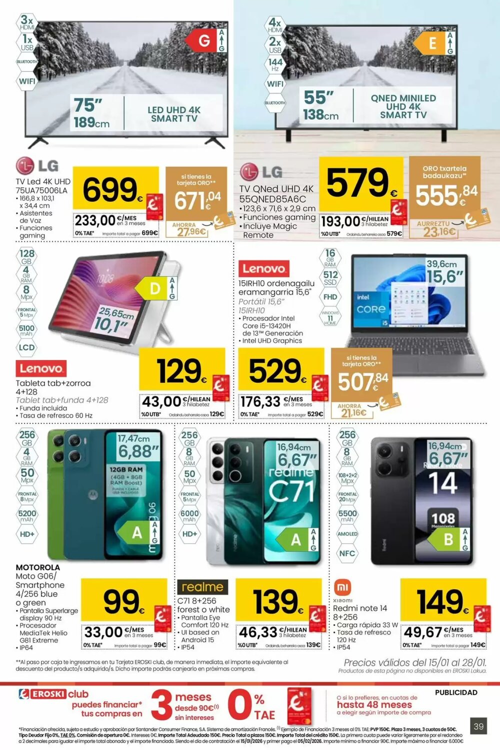 Folleto promocional de Eroski válido desde el 15/01/2026 - Página 39.