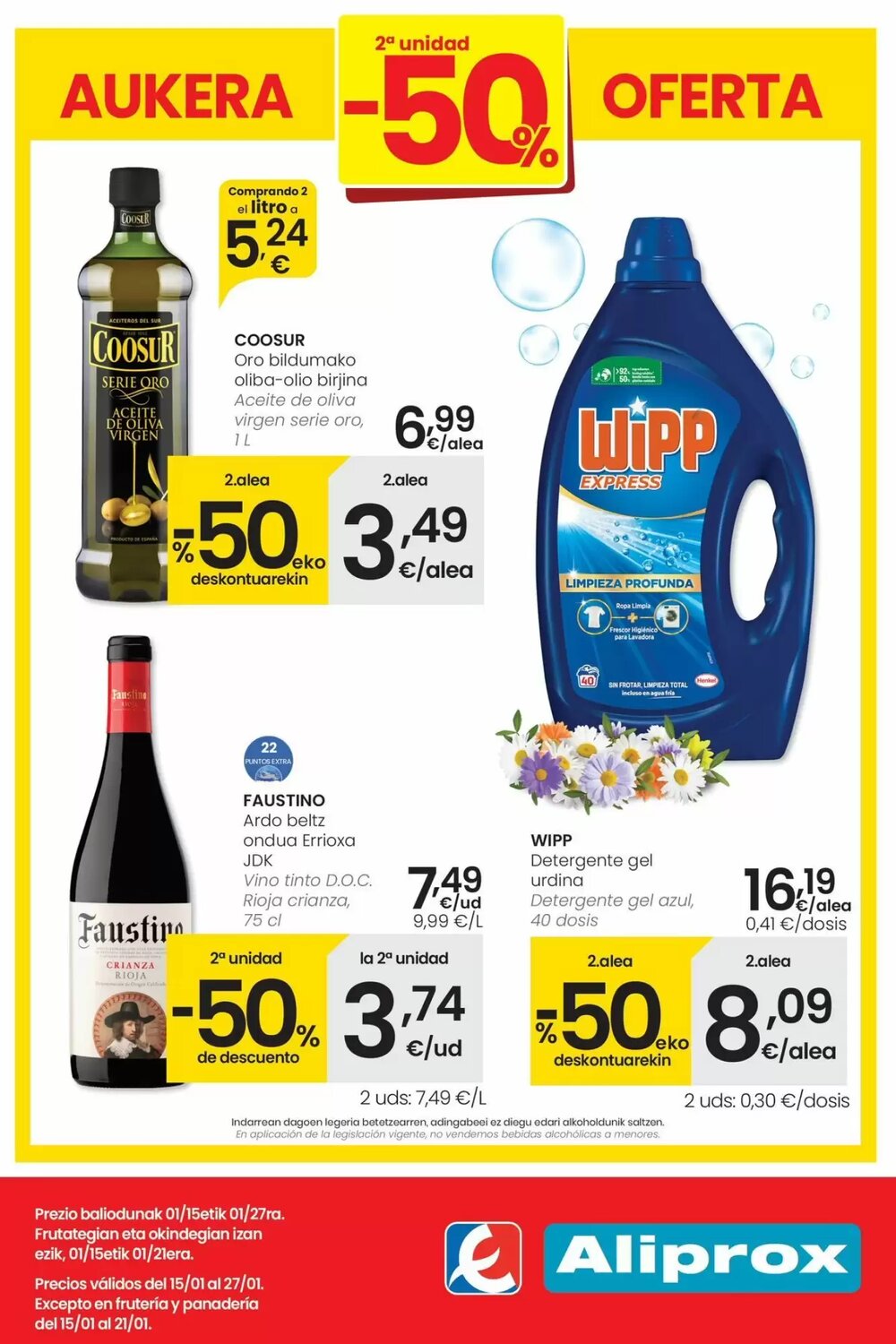 Folleto promocional de Eroski válido desde el 15/01/2026 - Página 1.