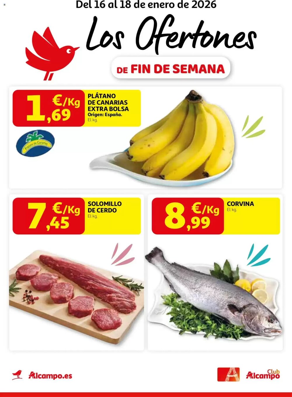 Folleto promocional de Alcampo válido desde el 16/01/2026 - Página 1.