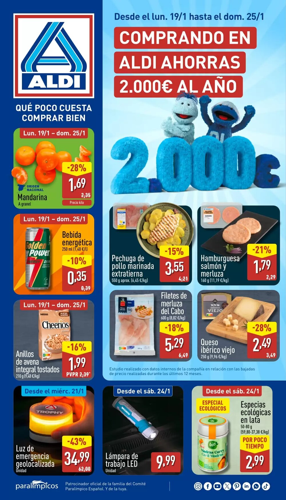 Folleto promocional de ALDI válido desde el 19/01/2026 - Página 1.