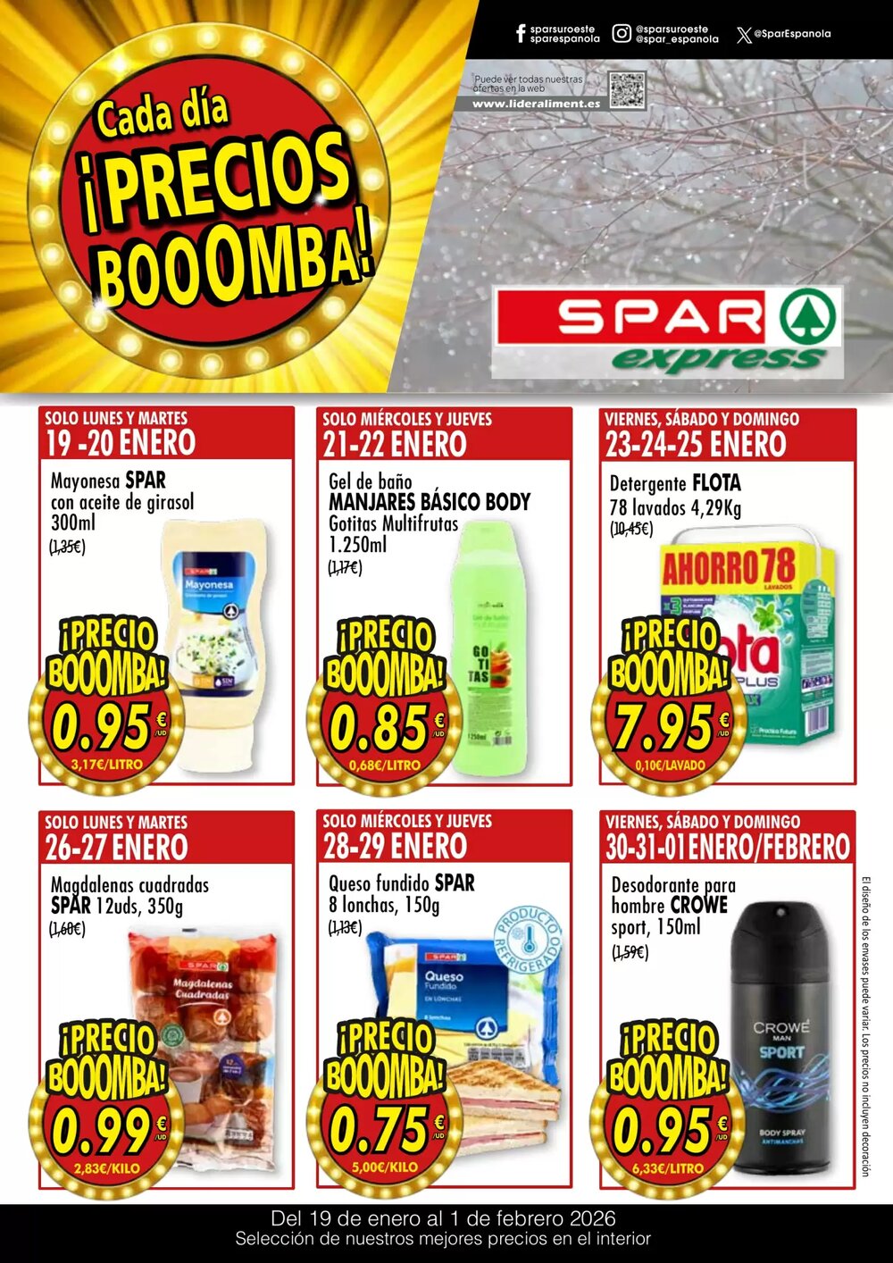 Folleto promocional de Spar válido desde el 19/01/2026 - Página 1.
